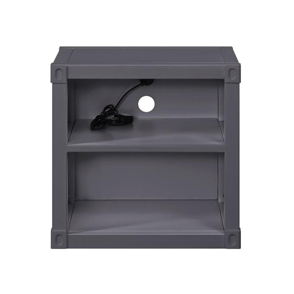 Acme Cargo Nightstand in Gunmetal and Gray